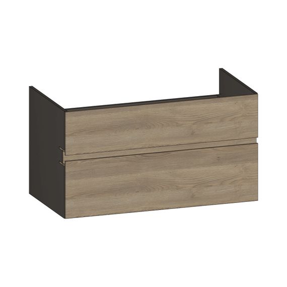 SCALIDO Unterschrank zu Konsolenplatte 1000x540x510mm 2 Auszüge Farbvar. N/X/N