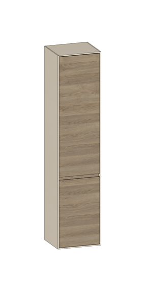 SCALIDO Hochschrank SLIM 420x1830x350mm 2 Türen rechts 4 Glaseinl Farbvar. N/K/N
