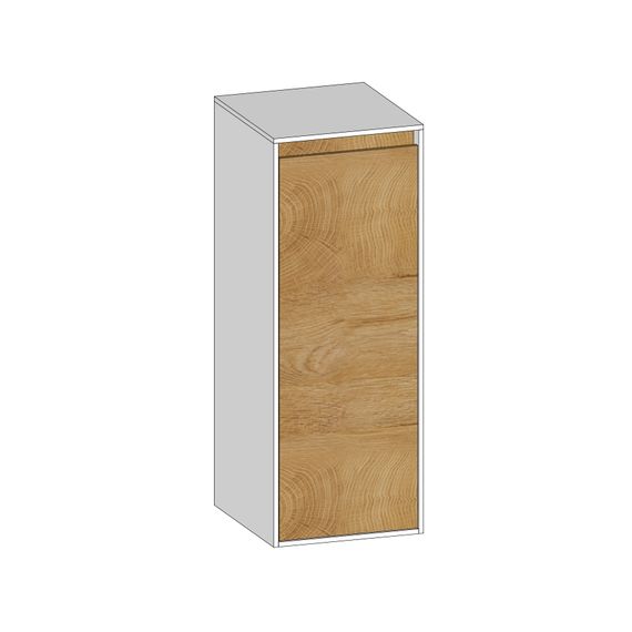 SCALIDO Mittelschrank KP 320x850x350mm 1 Tür rechts Farbvariant S/W/S