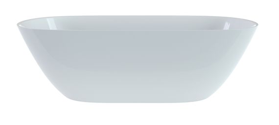 SCALIDO Mineralguss-Badewanne frei- stehend o. Überlauf 1540x700x550mm weiß