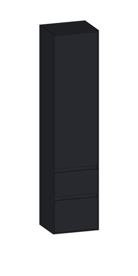 SCALIDO Hochschrank zu KP 420x1790x350mm 1 Tür links 2 Auszüge Farbvariante V/V/V