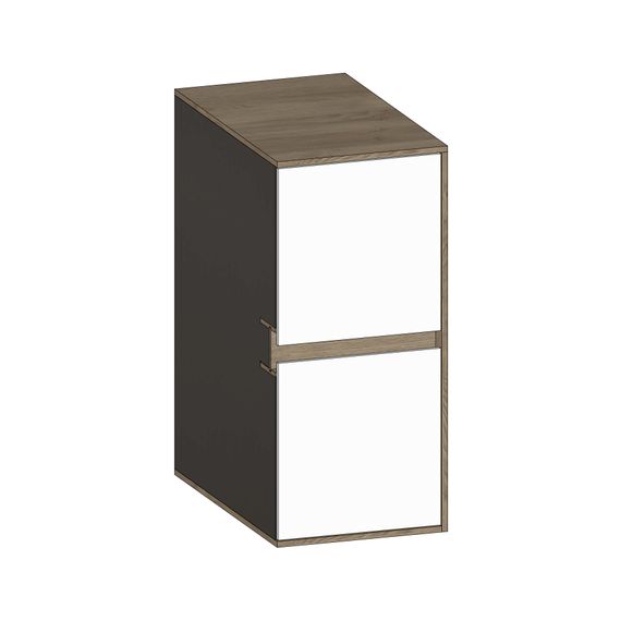 SCALIDO Unterschrank SLIM Wange rechts 300x660x490mm 2 Auszüge Farbvar. W/N/N