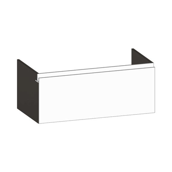 SCALIDO Unterschrank zu Konsolenplatte 1000x410x510mm 1 Auszug Farbvar. W/X/W