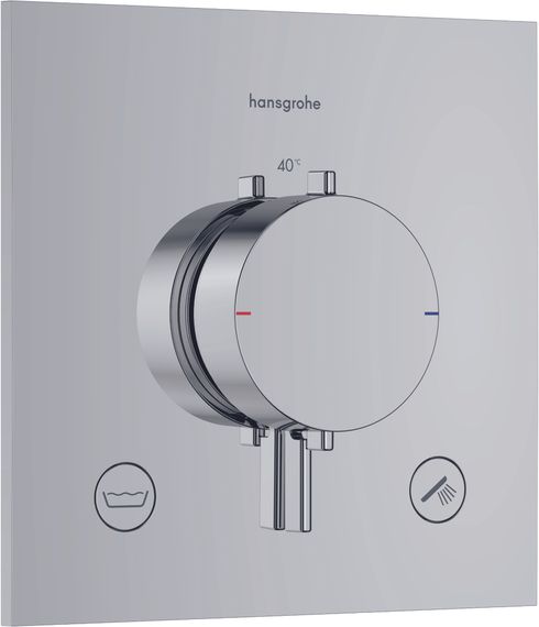 HG Thermostat UP Ecostat Comfort E Fertigset 2 Verb.m.Sicherungskombi.chr