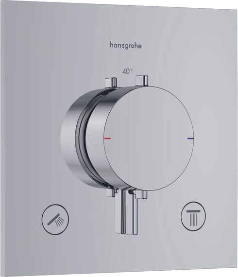 HG Thermostat UP Ecostat Comfort E Fertigset 2 Verbraucher chrom