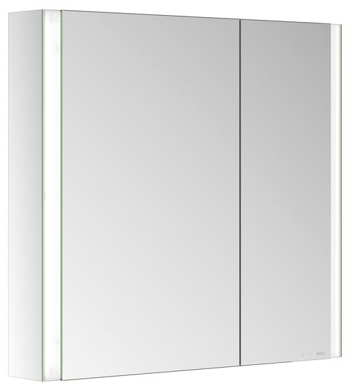 ACTIS Spiegelschrank BASE Alu LED-Bel. 800x710x127mm 2-trg asym Korpus verspieg