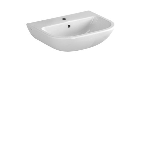 sanibel 3001 Wandwaschtisch B: 500 T: 420 mm, weiß, mit Glasur HYGIENE, mit 1 Hahnloch, mit Überlauf