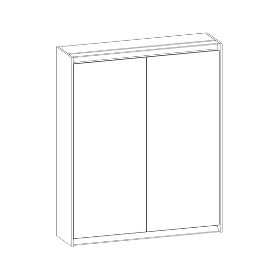 SCALIDO-Spiegelschrank Typ SPSSCA06001 620x750x170mm 2-türig LED-Bel Farbvar L