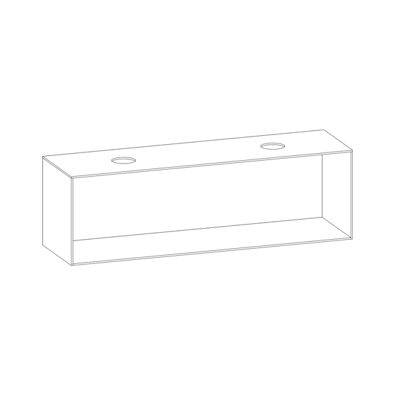 SCALIDO-Konsolenplatte m. Rahmen f WT US 1822x560x510mm 2 Ausschnitte Farbvar. L