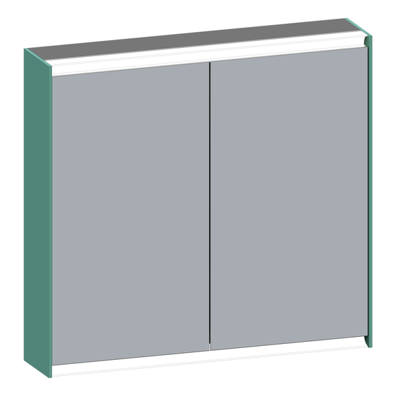 SCALIDO-Spiegelschrank Typ SPSSCA08001 820x750x170mm 2-türig LED-Bel Farbvar G