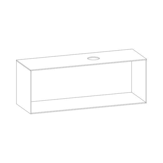 SCALIDO-Konsolenplatte m. Rahmen f WT US 1522x560x510mm 1 Aussch rechts Farbvar L