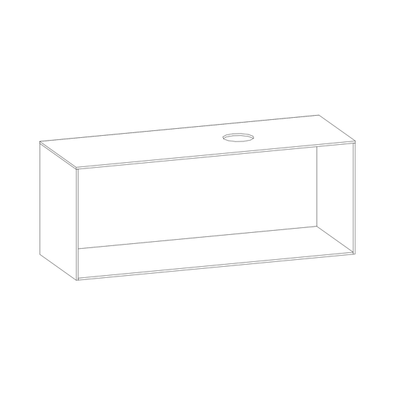 SCALIDO-Konsolenplatte m. Rahmen f WT US 1422x560x510mm 1 Aussch rechts Farbvar G