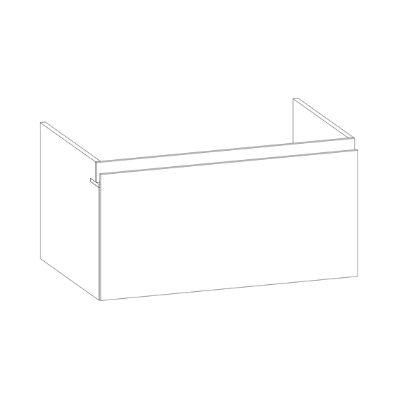 SCALIDO-Unterschrank zu Konsolenplatte 800x410x510mm 1 Auszug Farbvar. W/X/L