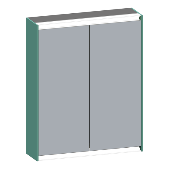 SCALIDO-Spiegelschrank Typ SPSSCA06001 620x750x170mm 2-türig LED-Bel Farbvar G