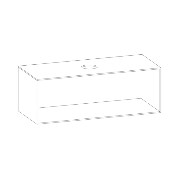 SCALIDO-Konsolenplatte m. Rahmen f WT US 1222x430x510mm 1 Aussch mittig Farbvar G