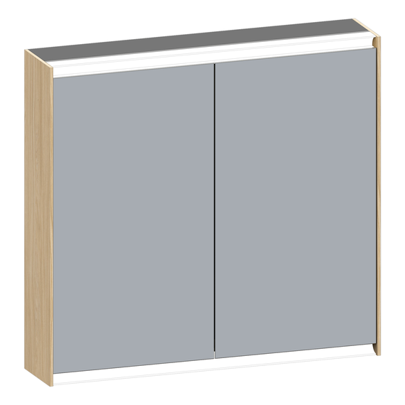 SCALIDO-Spiegelschrank Typ SPSSCA08001 820x750x170mm 2-türig LED-Bel Farbvar L