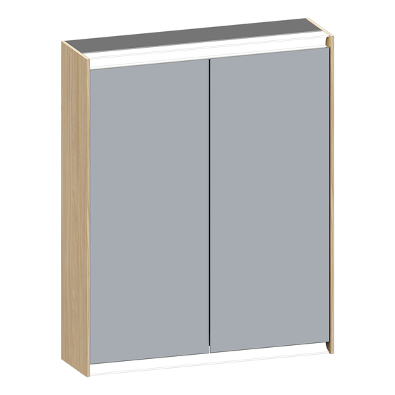 SCALIDO-Spiegelschrank Typ SPSSCA06001 620x750x170mm 2-türig LED-Bel Farbvar L