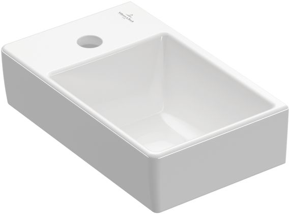 Villeroy & Boch ARTO Wandwaschtisch B: 360 T: 220 mm, weiß, mit CeramicPlus, mit 1 Hahnloch, ohne Überlauf