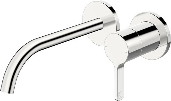 SCALIDO Waschtisch-Wandarmatur D3 Fertigmontageset Rosette rund verchromt