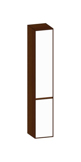 SCALIDO Hochschrank SLIM 320x1830x350mm 2 Türen links 4 Glaseinl. Farbvar. W/E/E