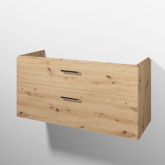 sanibel 5001 Waschtischtunterschrank B: 1170 H: 575 T: 455 mm, eiche natur, 2 Auszüge, für Doppelwaschtisch