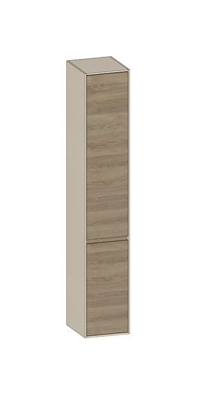 SCALIDO Hochschrank SLIM 320x1830x350mm 2 Türen links 4 Glaseinl. Farbvar. N/K/N