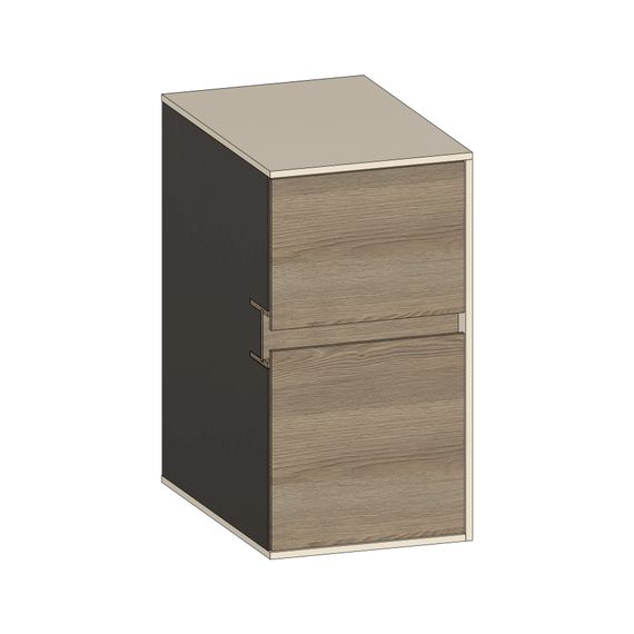 SCALIDO Unterschrank WTWand Wange rechts 300x560x460mm 2 Auszüge Farbvar. N/K/N