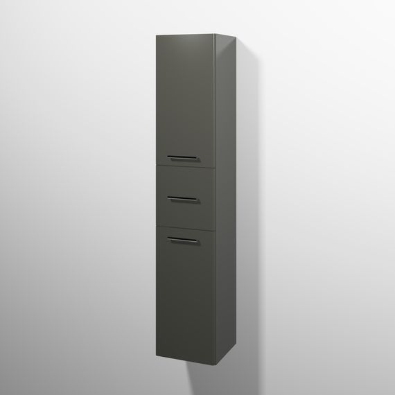 sanibel 5001 Hochschrank KF13079L Griff 2T/1AZ li 350x1743x340mm Anthrazit-Glanz