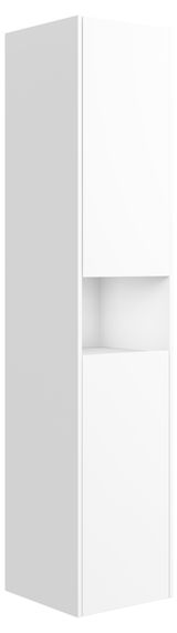 ACTIS Hochschrank 400x1800x354mm 2 Türen rechts mit Beleuchtung Weiß