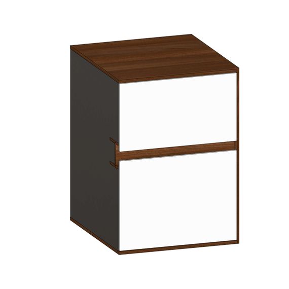 SCALIDO Unterschrank WTWand Wange rechts 400x560x460mm 2 Auszüge Farbvar. W/E/E