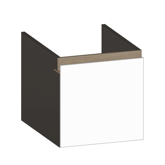 SCALIDO Unterschrank zu Konsolenplatte 400x410x510mm 1 Auszug Farbvar. W/X/N