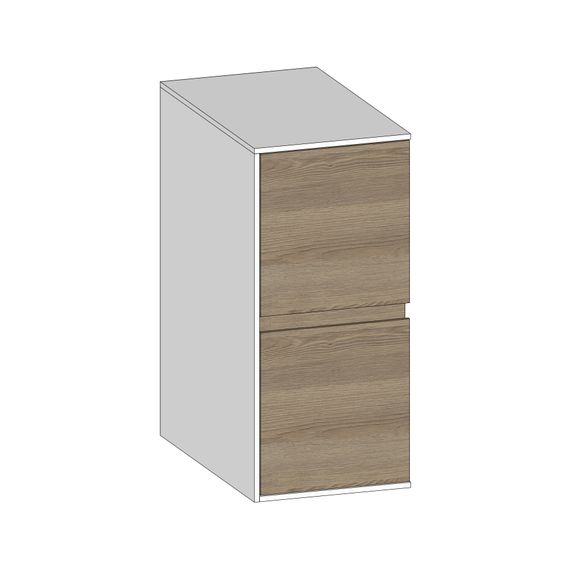 SCALIDO Unterschrank SLIM Wange links 300x660x490mm 2 Auszüge Farbvar. N/W/N