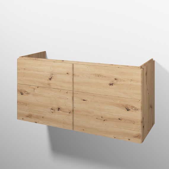 sanibel 5001 Waschtischunterschrank B: 1170 H: 575 T: 455 mm, eiche natur, 4 Auszüge, grifflos