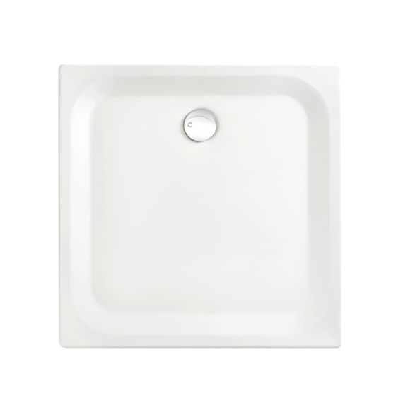 SCALIDO Rechteck-Duschwanne L: 1000 B: 1000 T: 25 mm, weiß, mit Antirutsch Pro, mit Träger