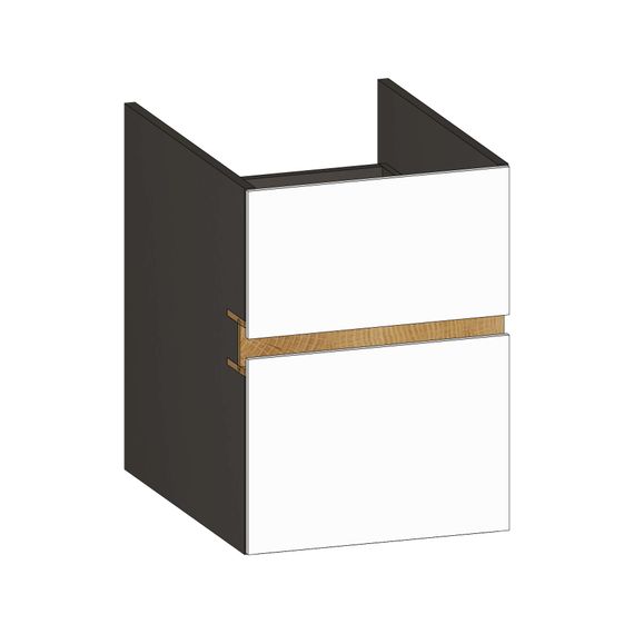SCALIDO Unterschrank zu Konsolenplatte 400x540x510mm 2 Auszüge Farbvar. W/X/S