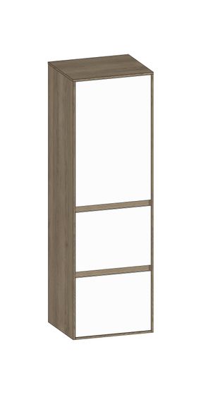 SCALIDO Mittelschr. SLIM 420x1330x350mm Tür oben links 2 Auszüge Farbvar W/N/N