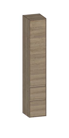 SCALIDO Hochschrank zu KP 320x1790x350mm 1 Tür rechts 2 Auszüge Farbvariant N/N/N