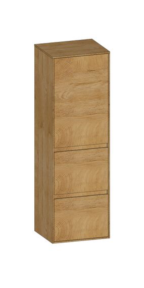 SCALIDO Mittelschr. SLIM 420x1330x350mm Tür oben rechts 2 Auszüge Farbvar S/S/S