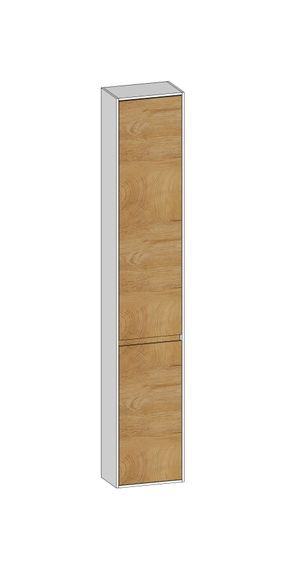 SCALIDO Hochschrank komp. 320x1790x200mm 2 Türen links 4 Glaseinl. Farbvar. S/W/S
