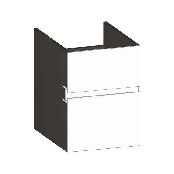 SCALIDO Unterschrank zu Konsolenplatte 400x540x510mm 2 Auszüge Farbvar. W/X/W