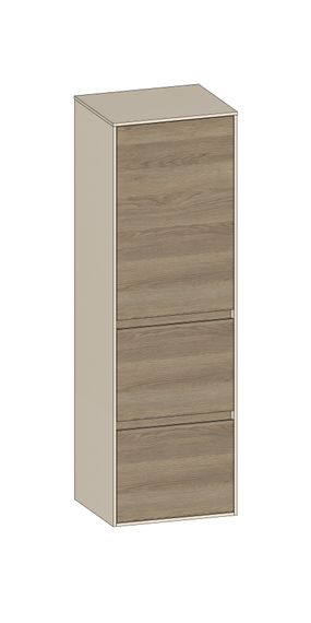 SCALIDO Mittelschr. SLIM 420x1330x350mm Tür oben links 2 Auszüge Farbvar N/K/N