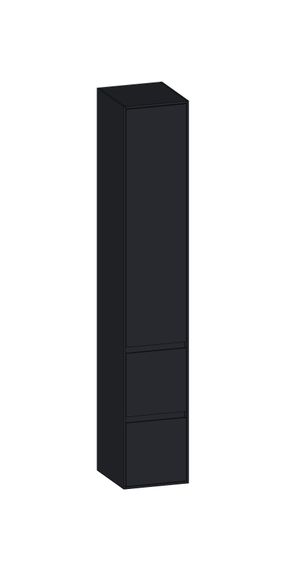 SCALIDO Hochschrank SLIM 320x1830x350mm 1 Tür links 2 Auszüge Farbvar. V/V/V