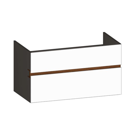 SCALIDO Unterschrank zu Konsolenplatte 1000x540x510mm 2 Auszüge Farbvar. W/X/E