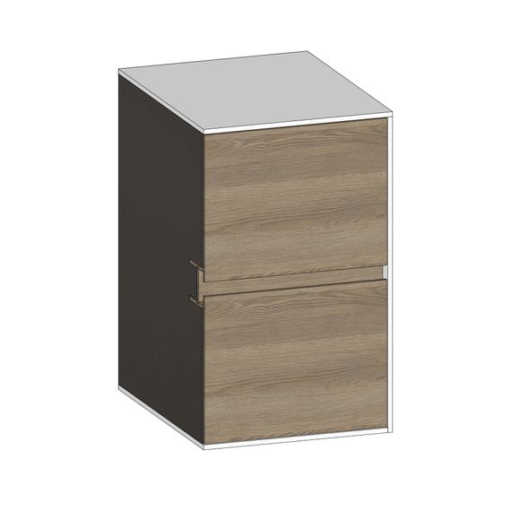 SCALIDO Unterschrank SLIM Wange rechts 400x660x490mm 2 Auszüge Farbvar. N/W/N