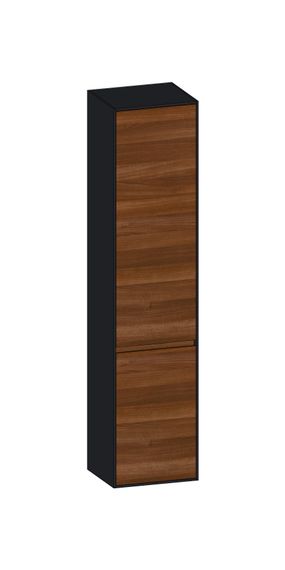 SCALIDO Hochschrank SLIM 420x1830x350mm 2 Türen links 4 Glaseinl. Farbvar. E/V/E