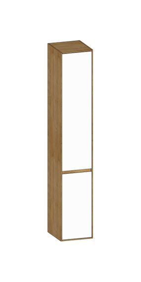 SCALIDO Hochschrank SLIM 320x1830x350mm 2 Türen rechts 4 Glaseinl Farbvar. W/S/S