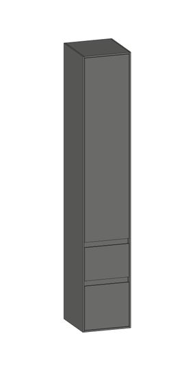 SCALIDO Hochschrank zu KP 320x1790x350mm 1 Tür links 2 Auszüge Farbvariante A/A/A