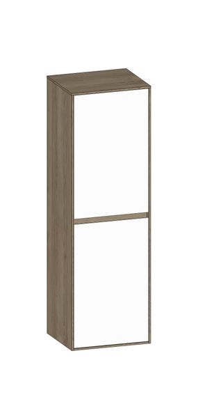 SCALIDO Mittelschrank SLIM 420x1330x 350mm 2 Türen rechts Farbvariante W/N/N