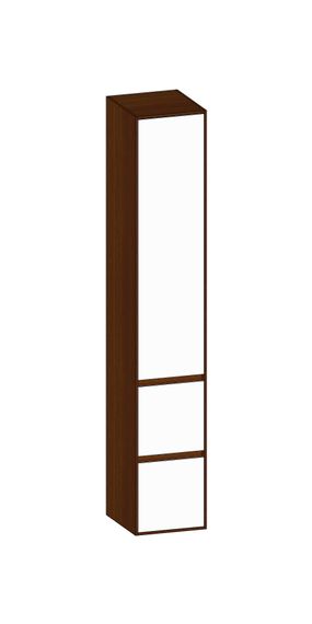 SCALIDO Hochschrank SLIM 320x1830x350mm 1 Tür rechts 2 Auszüge Farbvar. W/E/E