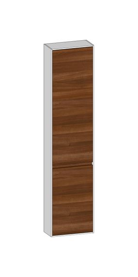 SCALIDO Hochschrank komp. 420x1790x200mm 2 Türen rechts 4 Glaseinl Farbvar. E/W/E